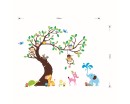 Monkeys on the Tree Fox and Elephant Children Vinyl Wall Decals Nursery Sticker